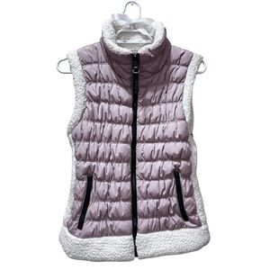Calvin Klein Performance Pink Quilted Puffer Zip Vest Sherpa fleece Size: Medium